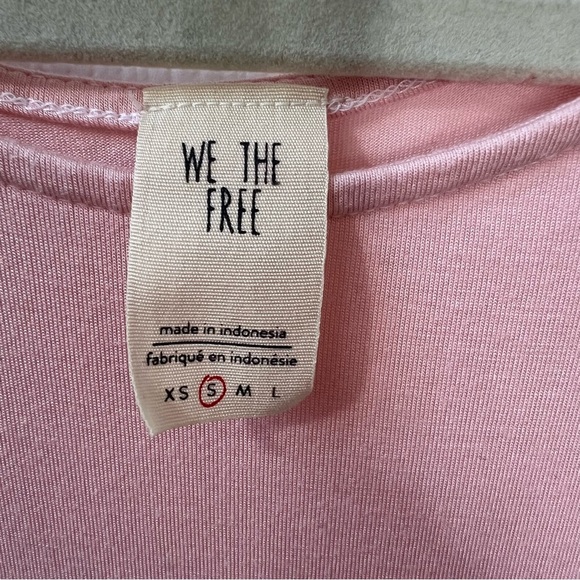 ⭐️ We The Free People Uptown Ruffle Tank Top Ballet Pink S - Picture 6 of 9